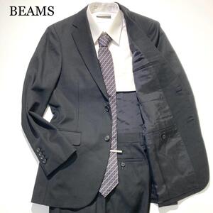 【極美品】BEAMS カスタムテイラー スーツ セットアップ ドーメル ブラック