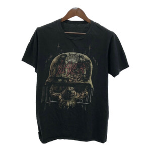 SLAYER スレイヤー 半袖Ｔシャツ バンドT ブラック (メンズ L相当) 中古 古着 Q5333