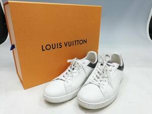 G242-4　Louis Vuitton　スニーカー　ルクセンブルクライン モノグラムエクリプス　MS0250 6 1/2(25.5㎝)　グレー/ホワイト【中古品】