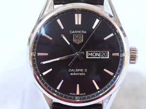 ◇TAGHEUER　CALIBRE 5 タグホイヤー　カレラ5　WAR201A-0　ブラックダイヤル　裏スケルトンデイデイトAUTOマチック　　正常作動品！ ◇◆