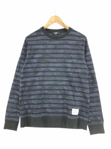 BEAMS HEART ビームスハート ボーダー迷彩 カットソー sizeM/青系 ■■ ☆ djd0