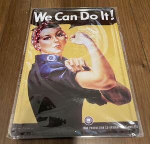 金属製ポスター★お店看板★ヴィンテージ★We can do it