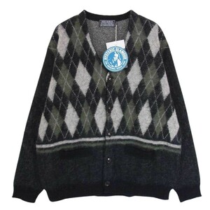 HYSTERIC GLAMOUR ヒステリックグラマー 22AW 02223ND04 アーガイル モヘア モヘヤ混 Vネック カーディガン L【新古品】【未使用】【中古】