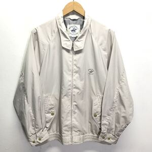 90s ビンテージ【POLO CLUB】ポロクラブ ブルゾン アウター ジャンパー 春コーデ アメカジ 古着 おじコーデ ベージュ メンズ LL /Y8062ii