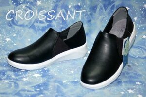 SALE【CROISSANT】クロワッサン軽量スリッポンスニーカー #0520 BLACK 24.0cm★新品★