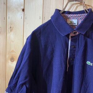 [KWT3536] LACOSTE ポロシャツ メンズ ネイビー 3 ポス