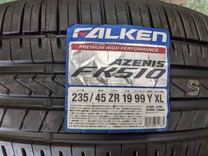 235/45R19 1本　(FALKEN　AZENIS　FK510)　新品タイヤ 