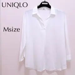 【美品】UNIQLO とろみブラウス テロテロシャツ