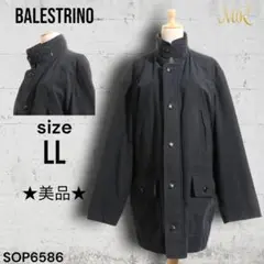 ★美品★ BALESTRINO ステンカラー ミドル丈 ゆったり ブラック LL