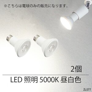 送料無料 ダクトレール用ライト 2個組【昼白色 5000K】白 LED電球 E26口金 スポットライト 交換/23