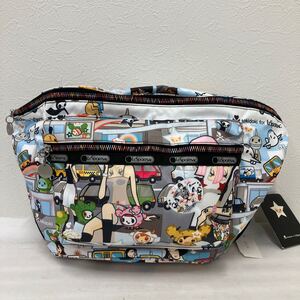 □3−3524 タグ付き 美品 tokidoki for LESPORTSAC トキドキ フォー レスポートサック ショルダーバッグ ボディバッグ コラボ チャーム付き