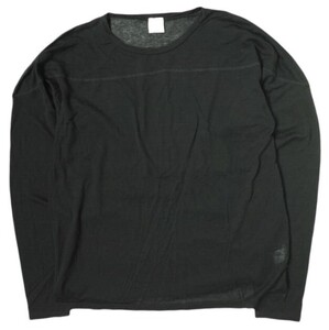 6 ROKU BEAUTY＆YOUTH ロク SHEER LOCK LONG SLEEVE PULLOVER シアーロックロングスリーブプルオーバー 8612-299-0101 ブラック カットソー