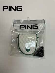 ★ピン Ping★HERITAGE Mallet Putter Headcover- LIMITED EDITION 限定品 パターヘッドカバー白/緑 pnachrtgmltpc222wg