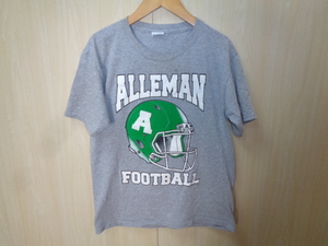 b449◆JERZEES Dri-POWER プリントロゴ Tシャツ◆ジャージーズ ユースサイズXL グレー ALLEMAN FOOTBALL 子供服 ゆうパケット発送 6E