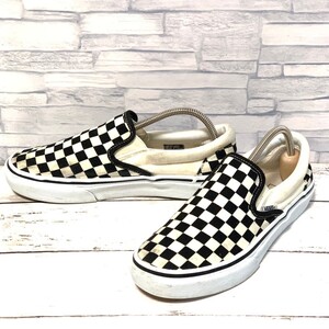 R7487bL VANS バンズ SLIP ON スリッポン ローカットスニーカー チェッカーボード ブラック×ホワイト レディース 23.5cm V98CLA ヴァンズ