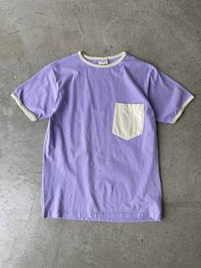 超希少！美品！USA購入！La Roma 60s 70s 80s ポケT ２トーン Tee リンガー フルーツオブザルーム 無地