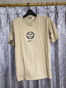 NIKE ナイキ スカル 骸骨 Tシャツ ロゴ 半袖 Tシャツ 銀タグ シルバータグ ヴィンテージ 70s 80s 90s オレゴン ストリート メンズ ベージュ