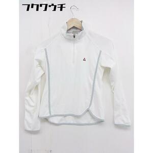 ◇ le coq sportif ルコックスポルティフ ハーフジップ 長袖 Tシャツ カットソー サイズM ホワイト レディース