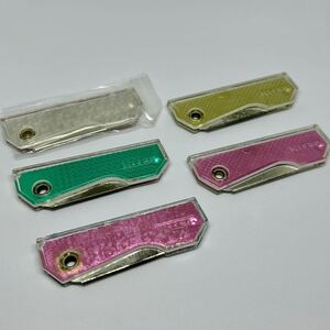 昭和レトロなミッキーナイフ5個セット（未使用）/坪米製作所/ミッキーナイフ/Mickyナイフ/レトロ文房具/アンティーク文房具