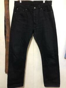 SUGAR CANE LOT470 13oz. BLACK DENIM TYPE-III 赤耳　ブラックデニム　31 シュガーケーン ボタンフライ　　ブラックジーンズ　セルビッジ