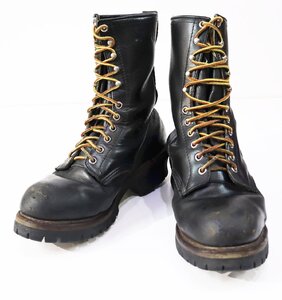 Red Wing (レッドウィング) #2218 Logger Boots / PT91プリント スチールトゥ ロガーブーツ 94年USA製 ブラッククローム size 8.5D