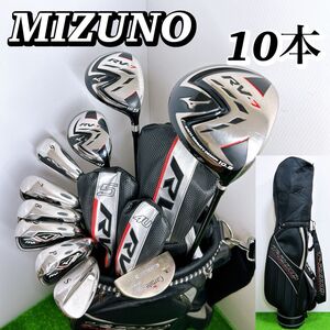 良品 ミズノ MIZUNO RV-7 メンズクラブセット 10本 初心者 男性 R ドライバー ユーティリティ　アイアン パター