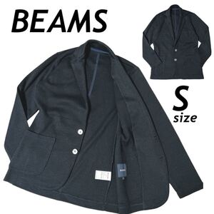 BEAMS ビームス メンズ ハイゲージニット テーラードジャケット S シングル 11-16-0994-823 毛 ウール ネイビー系 (L16)★