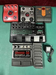 ZOOM B1、ZOOM B2 、アリア　プロ　APE-4、GFX-707、ZOOM 506 BASS マルチエフェクター 計5台　まとめ売り　(100s)