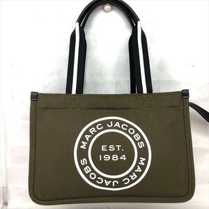 MARC JACOBS マークジェイコブス タグ付き キャンバス ミディアム トートバッグ オリーブ LU632023091904