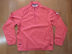 USED adidas GOLF Classic 1/4 Zip ClimaProof Windbreaker US/Large RED