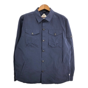 Barbour バブアー BEACON ビーコン 長袖シャツ 大きいサイズ ネイビー (メンズ XXL) 中古 古着 R9679