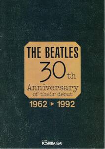 The　Beatles　ビートルズ　30th　アニバーサリー　1962-1992　非売品　希少　ノベルティ【裁断済】