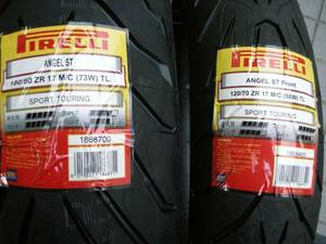 ピレリ ANGEL ST 120/70ZR17,190/50ZR17のセット新品 MT-01,YZF-R1,FZS1000