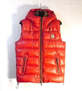 size0☆良品☆モンクレール MONCLER バルトロメ ダウンベスト レッド