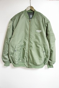 美品21AW DEVILOCK デビロック MA-1 ボンバー ジャケット ブルゾン サイズL カーキ緑420M