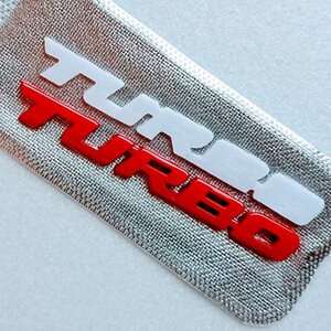 TURBO ターボ 3Dステッカー 赤