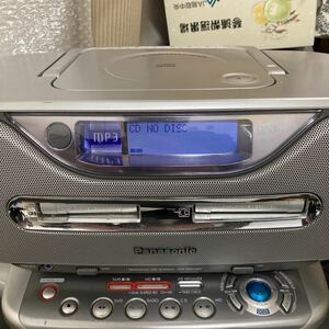 ※12130　Panasonic パナソニック CD MDラジカセ RX-MDＸ80 パーソナル MD システム　通電のみ確認済み 現状品 底面にマジック記載あり