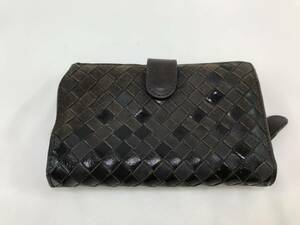 ☆【BOTTEGA VENETA】 ボッテガヴェネタ イントレチャート 二つ折り財布 コンパクトウォレット　ブラウン　♯163661-13