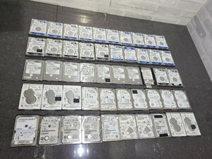 【中古品】管1C106 HDD 2.5インチ　500GB WD/SEAGATE/TOSHIBA/HGST/HITACHI/SAMSUNG まとめて50個　フォーマット済み