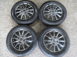 ライフ　ゼスト　モコ　スタッドレスセット　BALMINAM13X4J+43　4/100　【155/65R13】BS　ブリザックVRX2　22年製　8分山