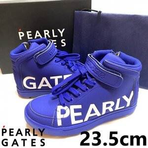 PEARLY GATES パーリーゲイツ ロゴ ミドルカット レディース ゴルフシューズ 053-0992310 110 箱有り 23.5cm