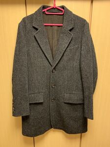 正規 14AW WACKOMARIA THE GUILTY PARTIES ワコマリア ヘリンボーン ウール チェスター コート 濃灰 S 14AW-CF-02