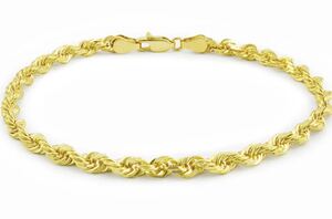 10K YG Yellow Gold Bracelet 4MM イエローゴールド ロープチェーン ブレスレット 喜平 10金 apolnia icebox grillz jewelz avalanche