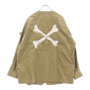 WTAPS ダブルタップス 22SS SCOUT LS NYCo TUSSAH バッククロス刺繍ノーカラージャケット 221WVDT-SHM04 ベージュ