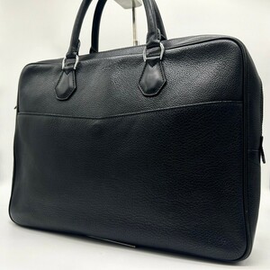 1円◆【美品/高級品】ダンヒル dunhill ビジネスバッグ ブリーフケース ハンドバッグ メンズ レザー 本革 ブラック 黒 A4◎ PC◎ 書類鞄 