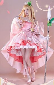 かみちゃまかりん、花園花鈴の女神が魔法少女の洋装コスプレ衣装風(武器 ウィッグ 靴別売り)