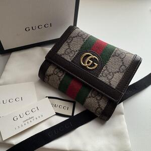 【極上美品】 500 GUCCI グッチ オフディア 3つ折り 財布