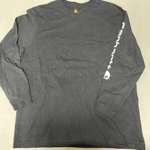 カーハート　carhartt 長袖　Tシャツ　ロンT メンズ　XLサイズ 黒　ブラック　メンズ　ロゴ　トップス　オーバーサイズ　ビッグシルエット