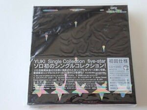 【初回三方背BLACK BOX/DVD付/美品】YUKI / Single Collection five-star CD/DVD ESCL3013/4 07年盤,全シングルリリース順収録,48P写真集付