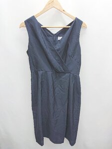 ◇ ◎Θ EMOTIONALL DRESSES お呼ばれ フォーマル パーティードレス ワンピース サイズ42 ネイビー レディース P